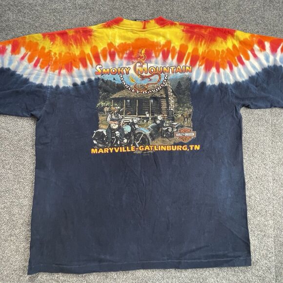 Harley Davidson Shirt Men’s Extra Large Tie Dye Gatlinburg TN 2006 Motorcycle XL - Picture 11 of 13